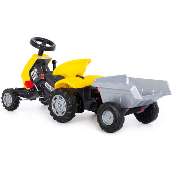 Каталка-трактор с педалями Полесье Turbo-2 с полуприцепом 89342