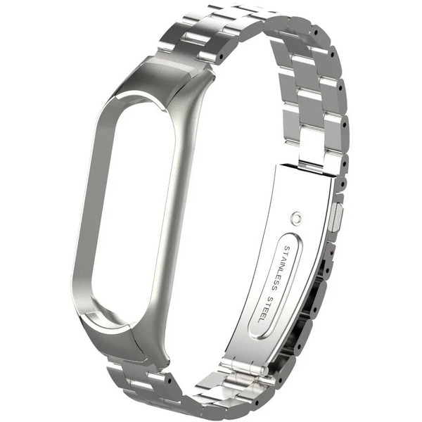 Ремешок Bingo Stainless для Xiaomi Mi Band 3/4 Серебристый