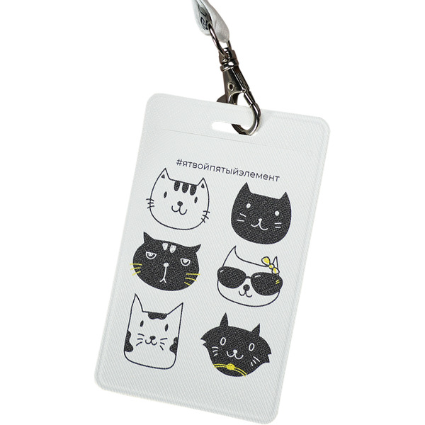 Ланьярд "Коты" (Экокожа)