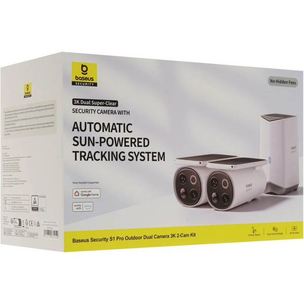 Видеокамера Baseus Security S1 Pro Dual 3K 2-Cam Kit White S0TX002131 (S0SU00)