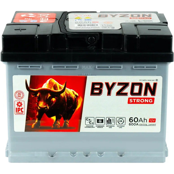 Автомобильный аккумулятор BYZON 60 Ah Strong L+ BYZ601S