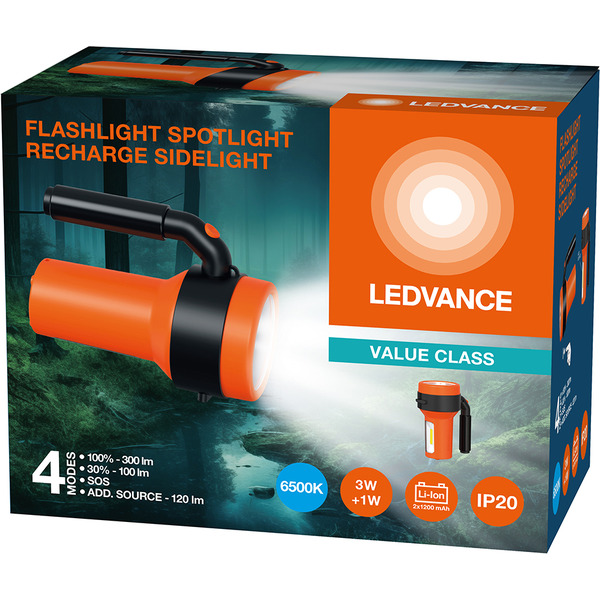 Фонарь прожектор LEDVANCE FLASHL SPOTL RECH SIDEL