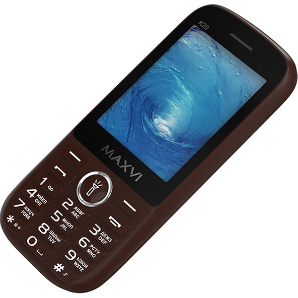 Кнопочный телефон Maxvi K20 (коричневый)