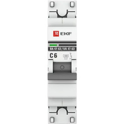 Выключатель автоматический EKF PROxima ВА 47-63 1P 6А (C) 4,5kA