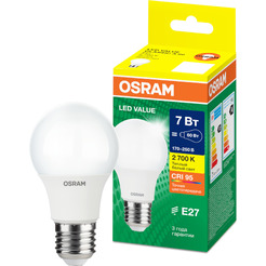 Лампа светодиодная OSRAM А60 7W 3000K Е27