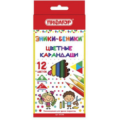 Набор цветных карандашей Пифагор Эники-Беники 181346 (12шт)