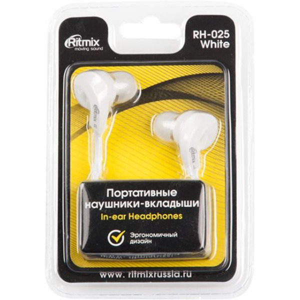 Наушники RITMIX RH-025 (белый)