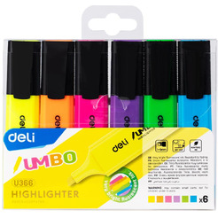 Набор текстовыделителей DELI UMBO U366MT (6 цветов)