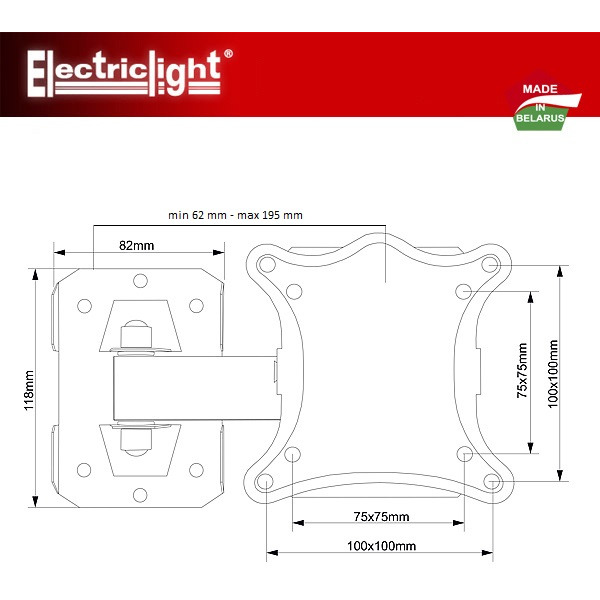 Кронштейн Electriclight КБ-01-82 (белый)