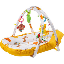 Развивающий коврик Labalu Музыкальный с люлькой (оранжевый)