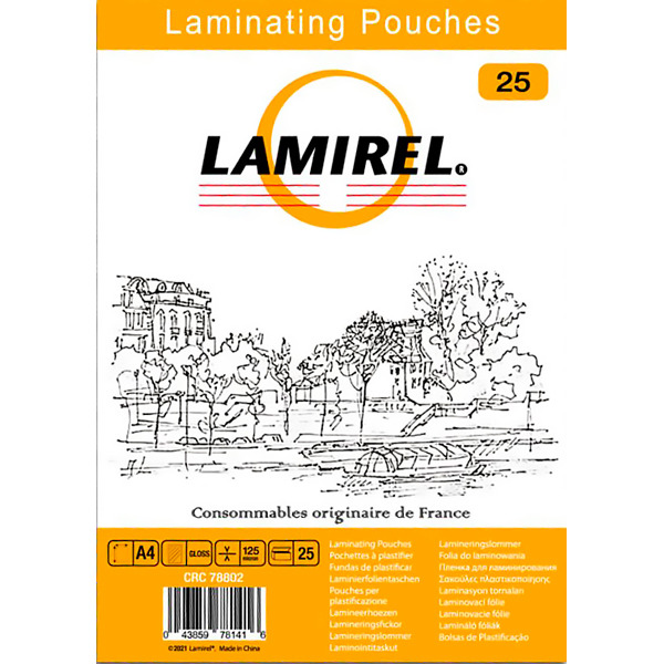 Пленка для ламинирования Lamirel LA-78802 А4, 125мкм, 25 шт.