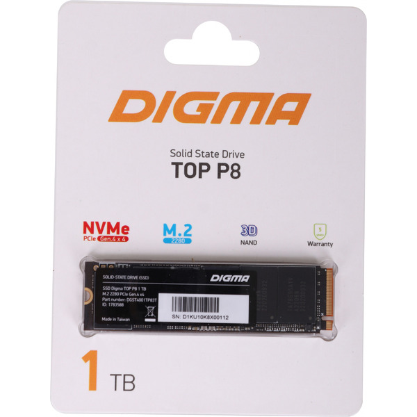 SSD Digma Top P8 1TB DGST4001TP83T
