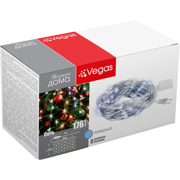 Электрогирлянда VEGAS "Сеть"  55075