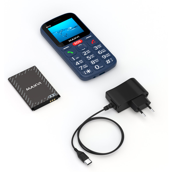 Мобильный телефон Maxvi B115 (синий)