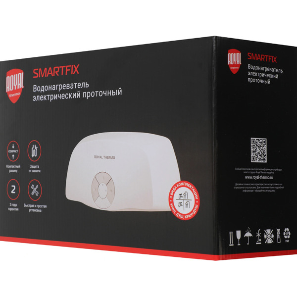 Проточный водонагреватель Royal Thermo Smartfix TS 5.5 кВт (кран+душ)