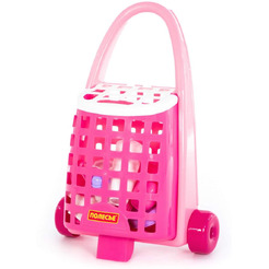 Набор игрушечной посуды Полесье Забавная тележка с набором детской посуды 44389