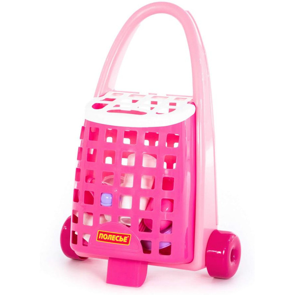 Набор игрушечной посуды Полесье Забавная тележка с набором детской посуды 44389