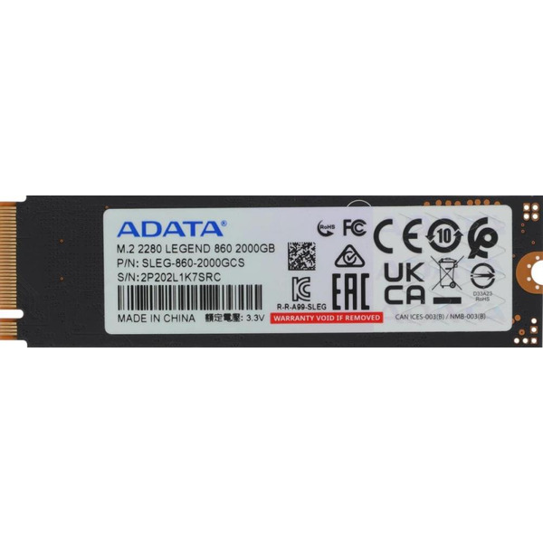 Накопитель SSD A-Data SLEG-860-2000GCS