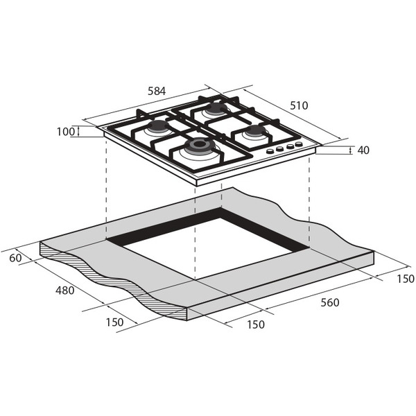Варочная панель ZUGEL ZGH601B