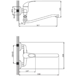 Смеситель Diadonna D21-150