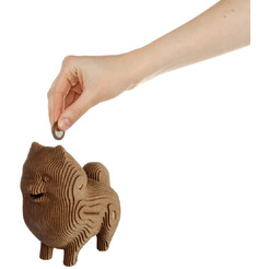 Модель в виде конструктора EWA Собачка-копилка