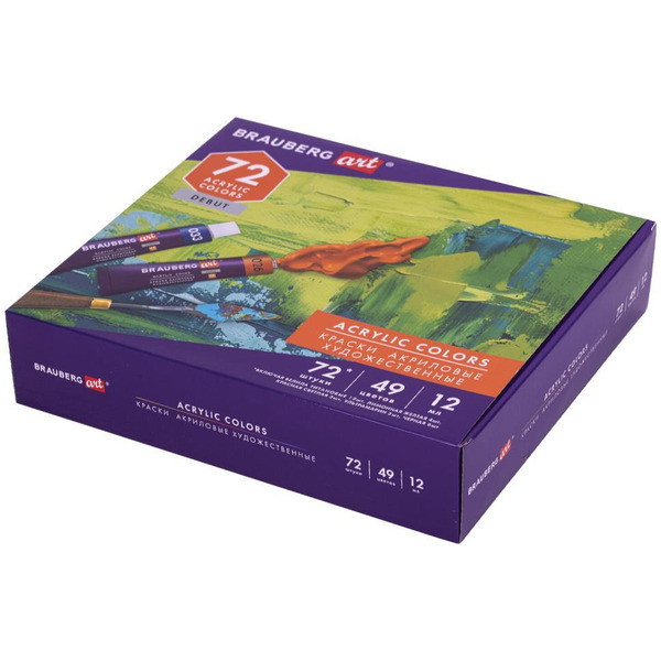 Краски акриловые художественные BRAUBERG ART DEBUT 192296