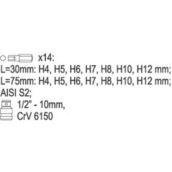 Набор бит Yato YT-0413