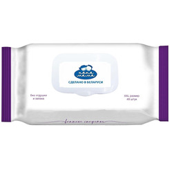 Салфетки влажные детские ПАПА МАМА  "99% воды + 4 компонента (АВ44048) 48 шт.