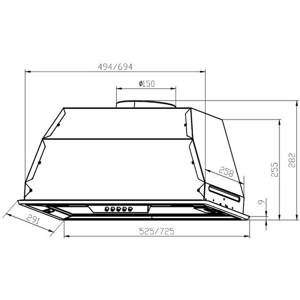Кухонная вытяжка LEX GS Bloc P 600 (черный)