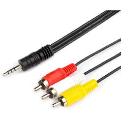 Кабель Audio-Video ATCOM AT7320 1.8 m (3RCA>TRRS 3.5 mm)