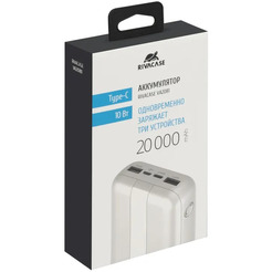 Внешний аккумулятор RIVACASE VA2081 20000mAh (белый)