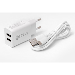 Зарядное устройство DigitalPart WC-250 2.1A с кабелем Type-C (белый)