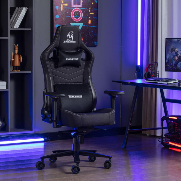 Игровое кресло Evolution Nomad PRO (черный/белый)