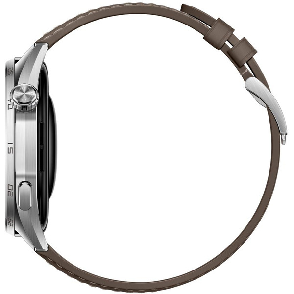 Смарт-часы HUAWEI Watch GT 6 46mm (ATM-B19) серебристый, с коричневым кожаным ремешком