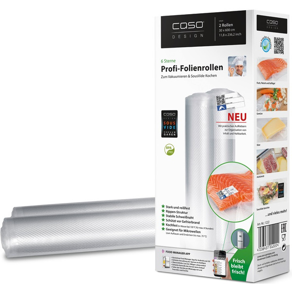 Рулоны для вакуумной упаковки CASO VC 30 х 600 см