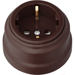 Розетка Bylectrica РА16-0202 (шоколад)