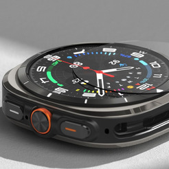 Чехол с защитным стеклом Ringke SLIM & TEMPERED GLASS для GALAXY WATCH ULTRA (47 MM) TITANIUM BLACK