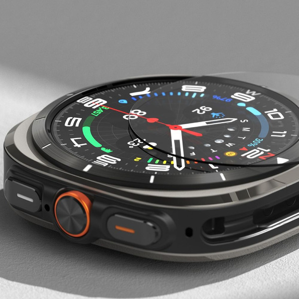 Чехол с защитным стеклом Ringke SLIM & TEMPERED GLASS для GALAXY WATCH ULTRA (47 MM) TITANIUM BLACK
