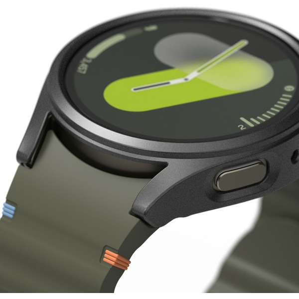 Чехол с защитным стеклом Ringke SLIM & TEMPERED GLASS для GALAXY WATCH 7 (44MM) TITANIUM BLACK