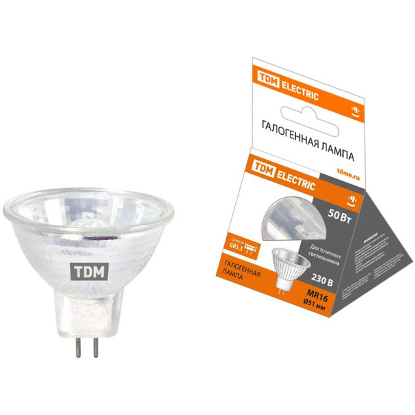 Галогенная лампа TDM MR16 (JCDR) - 50 Вт - 230 В - GU5.3 SQ0341-0009