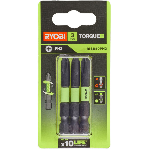 Набор ударных бит RYOBI RISD50PH3 (5132004130) 3 предмета