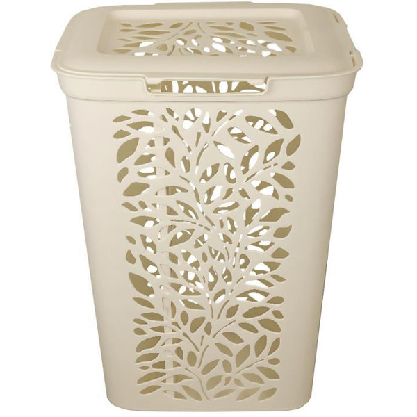 Корзина для белья с разделителем Полимербыт Leaves 60л 4348917
