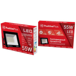 Светодиодный прожектор POSITIVE PLUS Super-Slim 55W 6500К IP64