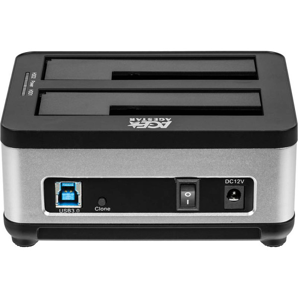 Бокс для накопителей AgeStar 3UBT8 (серебристый/черный)