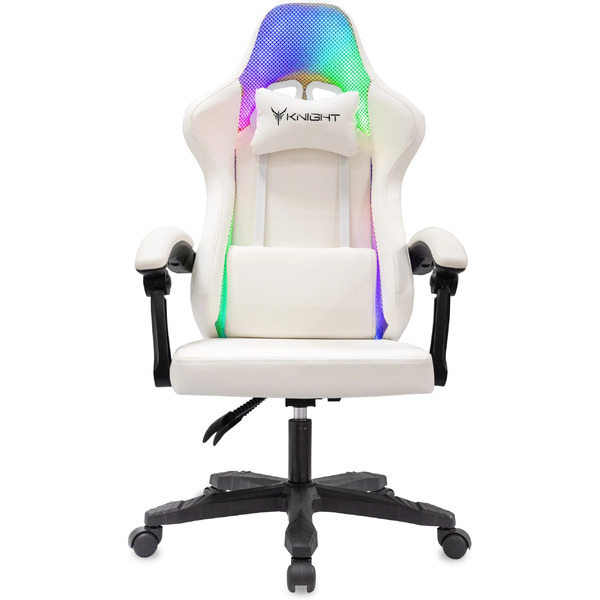 Кресло игровое Knight Wolf RGB (белый)