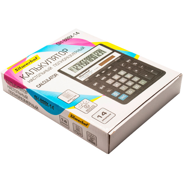 Калькулятор Silwerhof SH-888X-14 (черный)