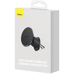 Автомобильное зарядное устройство Baseus CW01 Magnetic Wireless Charging Car Mount Air Vent Version 15W C40141001111-00