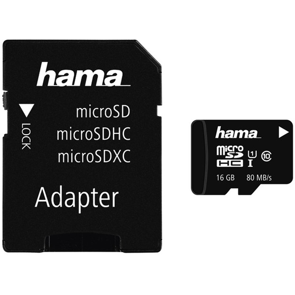 Карта памяти microSDHC Hama 124138 (16Гб)