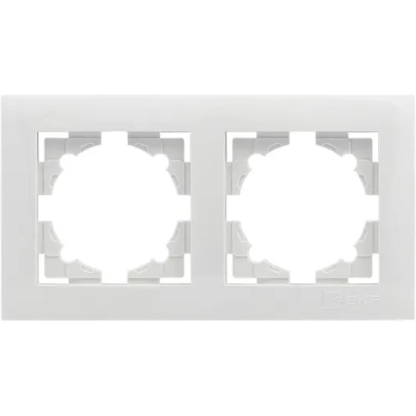 Рамка EKF Валенсия 2-местная (белый)