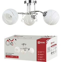 Люстра под лампу INhome AURA PERLA-WH-3E27 3хЕ27 матовый плафон хромированный корпус